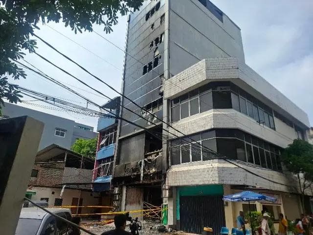 Penampakan Gedung Terra Drone Pasca-Kebakaran yang Tewaskan 22 Orang