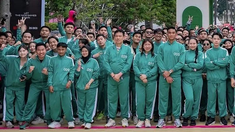 fajar sadboy,rizky ridho,susi susanti ikut squid game di gbk indonesia